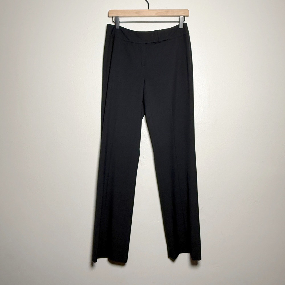 Harold's Womens Dress Pants 4 Black Front Pleat Bootcut Straight Office Career - Picture 1 of 7